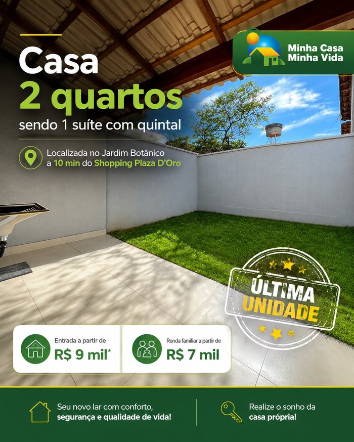 Casa 2 Quartos — Jardim Botânico, Goiânia