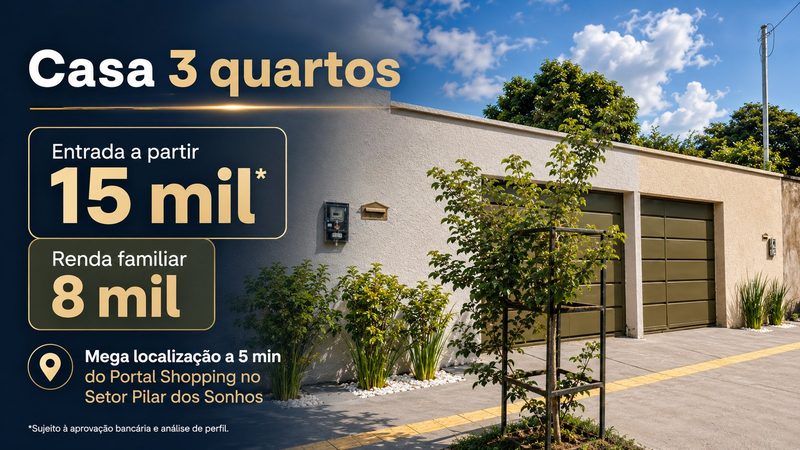 Casa 3 Quartos — Pilar dos Sonhos, Goiânia